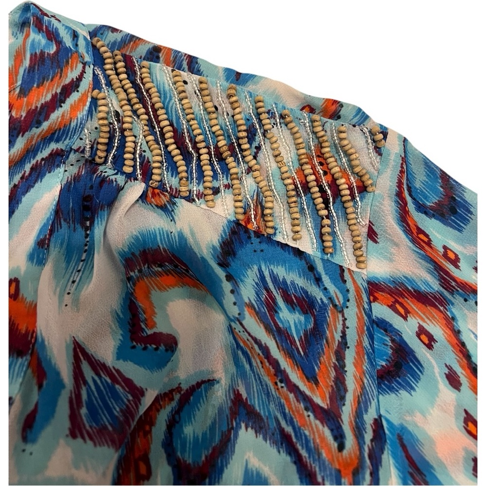 Bebe Beaded Ocean Wave Pattern Swim Cover-Up - Picture 6 of 7